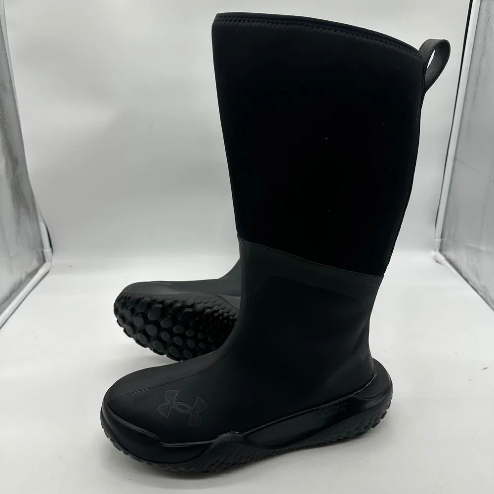 Under Armour 6000764-001 Mens Size 10.5 Black Mud Freek Waterproof Pull-On Boots